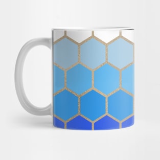 Honeycomb - Blue & Champagne Mug